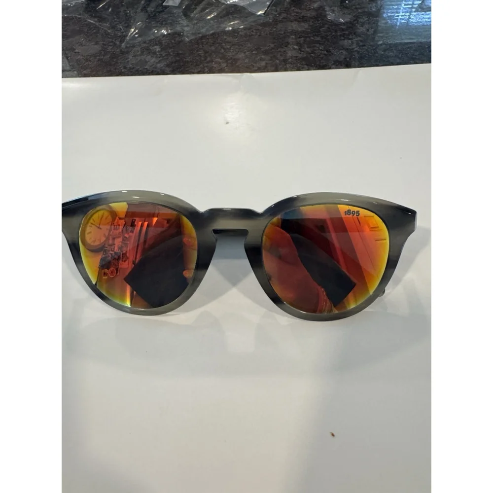 Berluti Grey Marble Orange Mirror Sunglasses BL40001U 64V